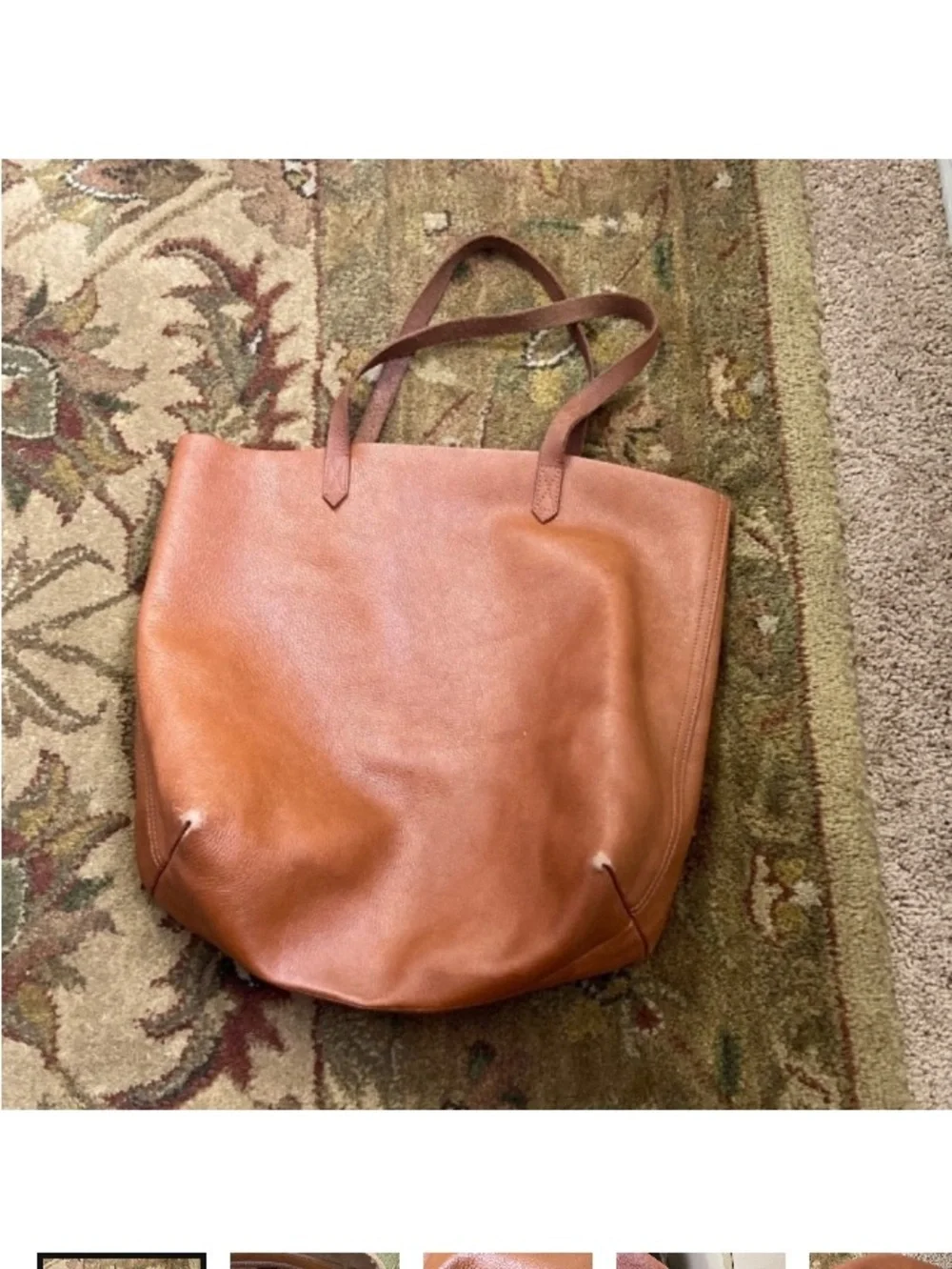 MADEWELL Large Genuine Leather Tote Bag.